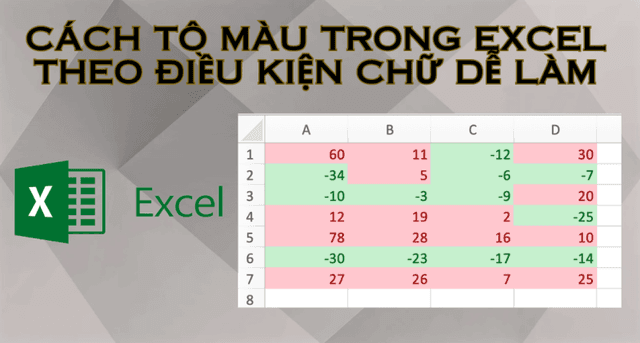 Cách tô màu trong Excel theo điều kiện chữ dễ làm