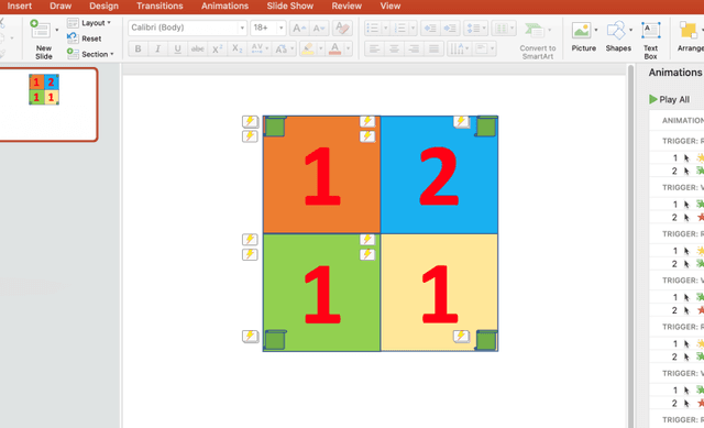 Cách tạo trò chơi lật mảnh ghép trong Powerpoint cực chi tiết