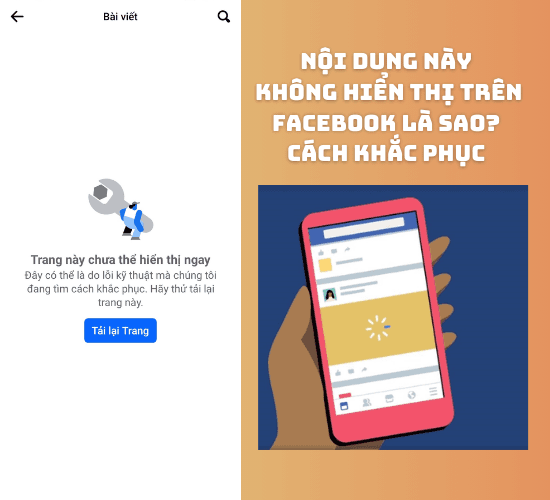 Nội dung này không hiển thị trên Facebook là sao? Cách khắc phục