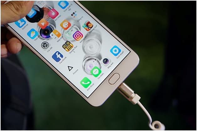 Cách khóa ứng dụng bằng vân tay, hình vẽ trên Oppo F1s
