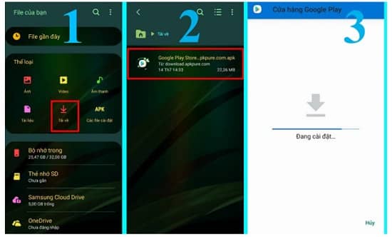 Cài đặt CH Play cho Samsung Cài đặt CH Play cho Samsung