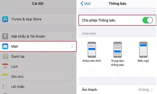Cho phép thông báo trên ứng dụng iPhone Cho phép thông báo trên ứng dụng iPhone