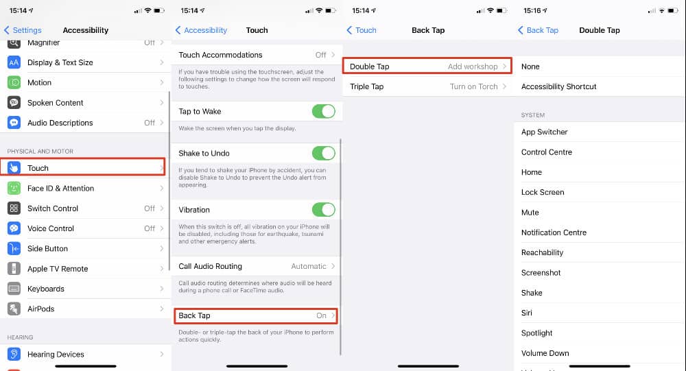Chụp màn hình bằng cách chạm vào mặt lưng iPhone Chụp màn hình bằng cách chạm vào mặt lưng iPhone
