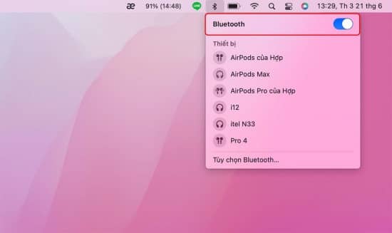 Tắt Bluetooth trên Macbook Tắt Bluetooth trên Macbook