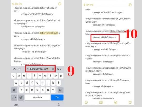 Cách kiểm tra số lần sạc pin iPhone 14 pro Max bằng dữ liệu phân tích bước 3 Cách kiểm tra số lần sạc pin iPhone 14 pro Max bằng dữ liệu phân tích bước 3