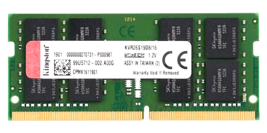 Ram Laptop Kingston 16GB DDR4 2666MHz SODIMM CL19 - KVR26S19D8/16 Ram Laptop Kingston 16GB DDR4 2666MHz SODIMM CL19 - KVR26S19D8/16