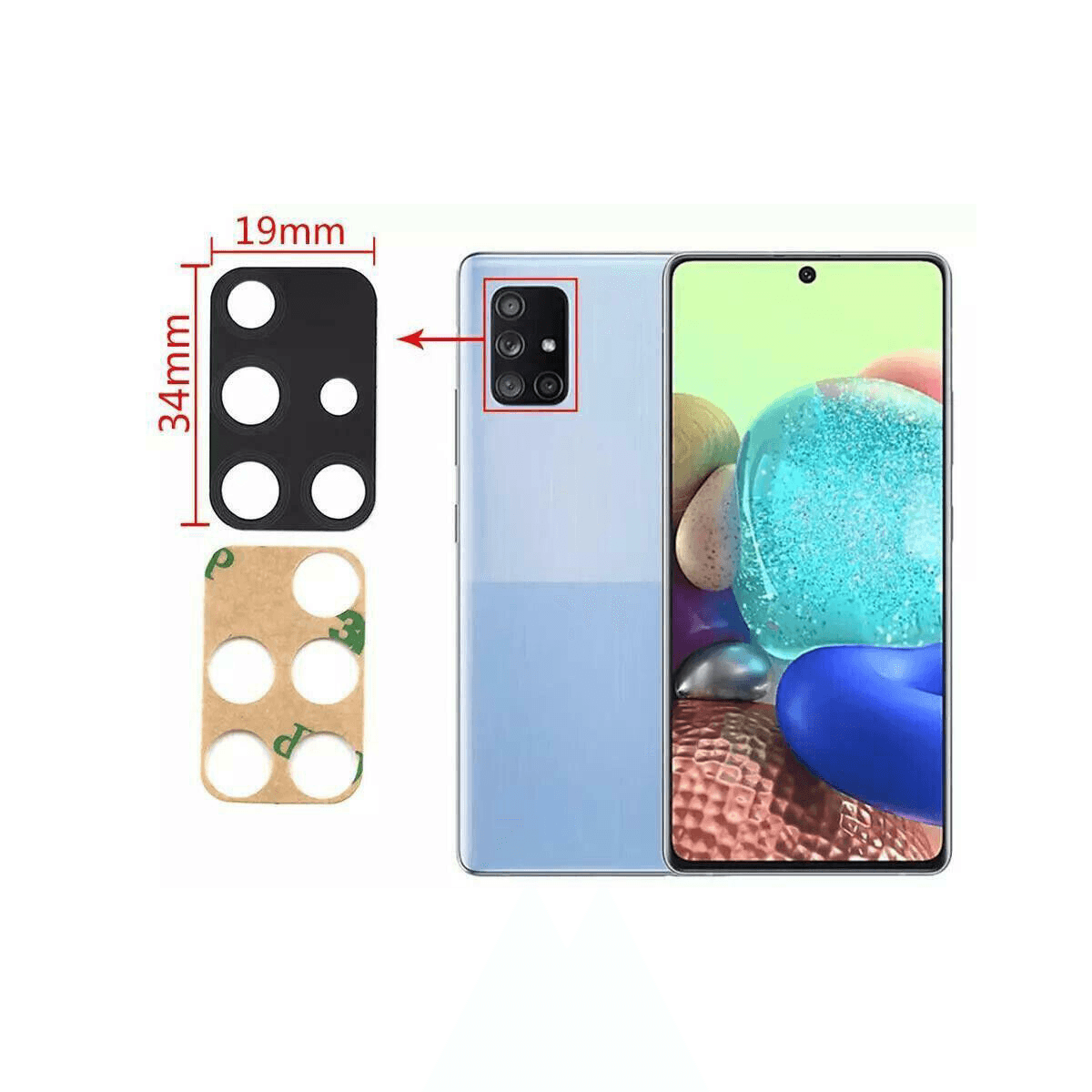 Thay kính camera Samsung A71