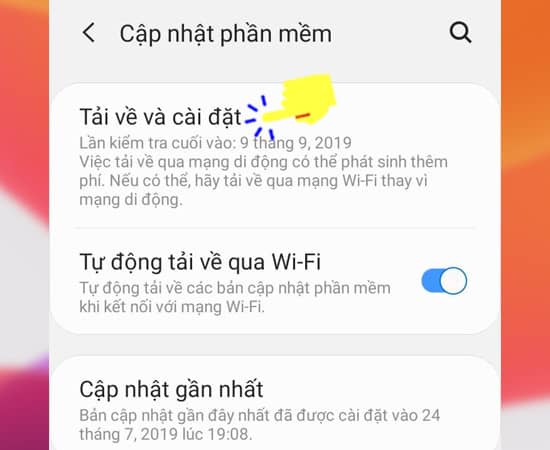 Cập nhật phần mềm Samsung Cập nhật phần mềm Samsung