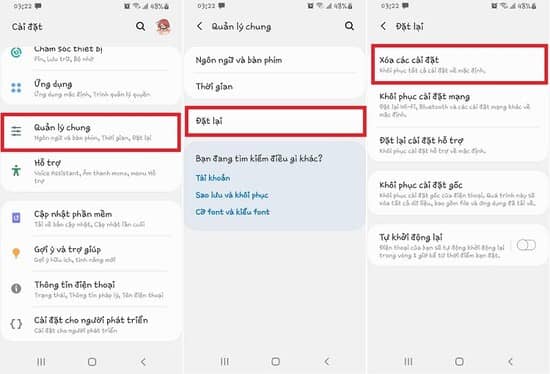 Khôi phục cài đặt gốc Khôi phục cài đặt gốc