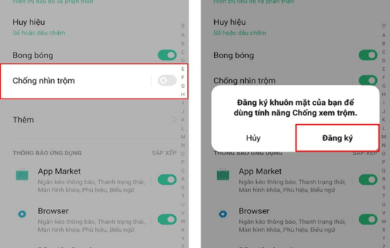 Tính năng chống nhìn trộm trên Samsung Tính năng chống nhìn trộm trên Samsung