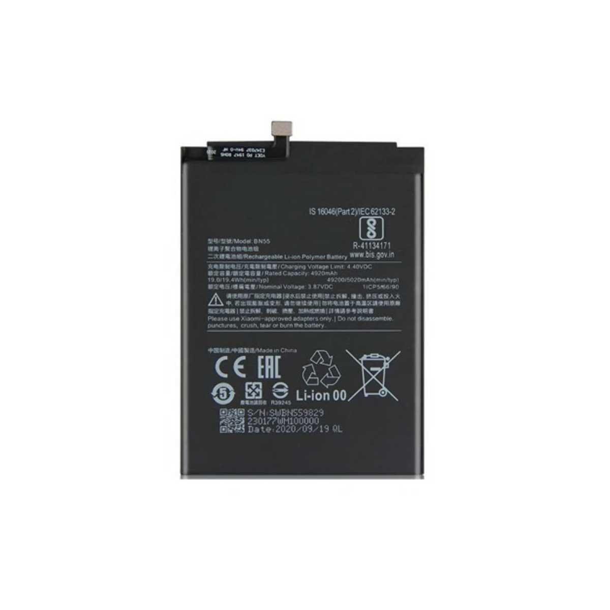 Thay pin Xiaomi Redmi Note 9s