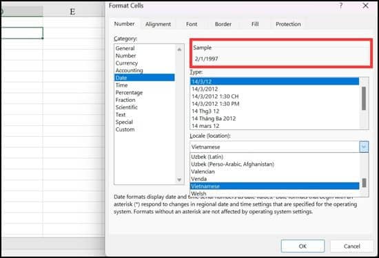Sử dụng hàm nối ngày tháng năm trong Excel bước 4 Sử dụng hàm nối ngày tháng năm trong Excel bước 4