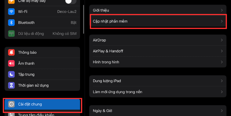Cập nhật iOS lên phiên bản mới nhất B1 Cập nhật iOS lên phiên bản mới nhất B1