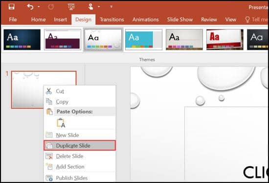 đối với trang đã có bố cục cách 2 sử dụng Duplicate Slide 2 đối với trang đã có bố cục cách 2 sử dụng Duplicate Slide 2