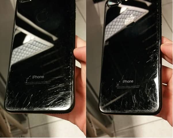 Vỏ iPhone 7 Plus đen bị trầy xước dịch vụ thay vỏ iPhone 7 Plus