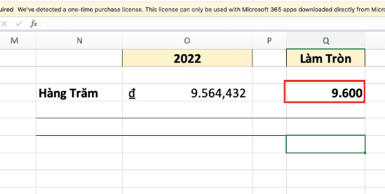 Cách làm tròn đến hàng trăm trong Excel bằng hàm Round bước 2 Cách làm tròn đến hàng trăm trong Excel bằng hàm Round bước 2