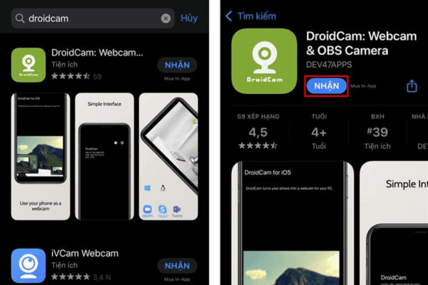 Cách kết nối camera điện thoại với máy tính bằng Droidcam bước 1 Cách kết nối camera điện thoại với máy tính bằng Droidcam bước 1