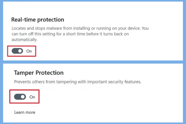 Tắt Real-Time Protection và Tamper Protection trên Windows Security bước 3 Tắt Real-Time Protection và Tamper Protection trên Windows Security bước 3