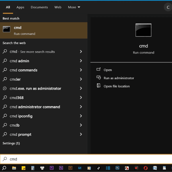 Xem địa chỉ IP trên Windows bằng lệnh Command Prompt bước 1-2 Xem địa chỉ IP trên Windows bằng lệnh Command Prompt bước 1-2