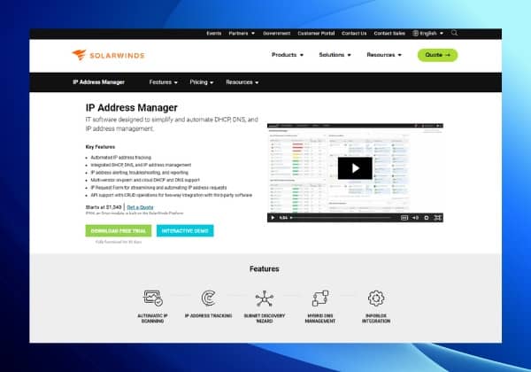 Kiểm tra IP đơn giản bằng phần mềm Solarwinds IP Address Manager Kiểm tra IP đơn giản bằng phần mềm Solarwinds IP Address Manager