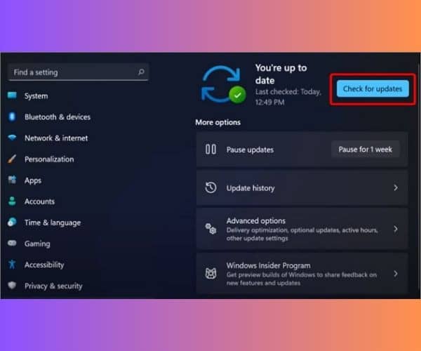 Cập nhật driver Windows 11 thông qua Windows Update bước 3 Cập nhật driver Windows 11 thông qua Windows Update bước 3