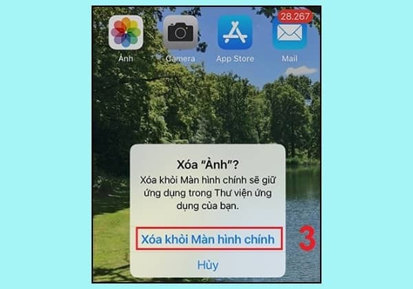 Hướng dẫn xóa ứng dụng khỏi màn hình chính trên iPhone bước 3 Hướng dẫn xóa ứng dụng khỏi màn hình chính trên iPhone bước 3