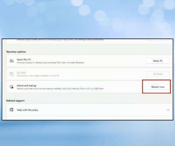 Sử dụng Windows Recovery Environment để cài lại Win 11 bước 2 Sử dụng Windows Recovery Environment để cài lại Win 11 bước 2