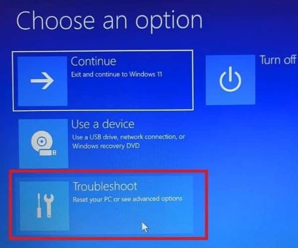 Sử dụng Windows Recovery Environment để cài lại Win 11 bước 3 Sử dụng Windows Recovery Environment để cài lại Win 11 bước 3
