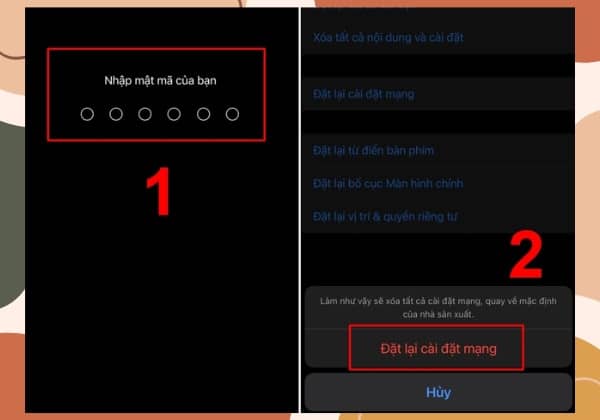 Tùy chọn số 1: Tiến hành đặt lại Cài đặt mạng Tùy chọn số 1: Tiến hành đặt lại Cài đặt mạng
