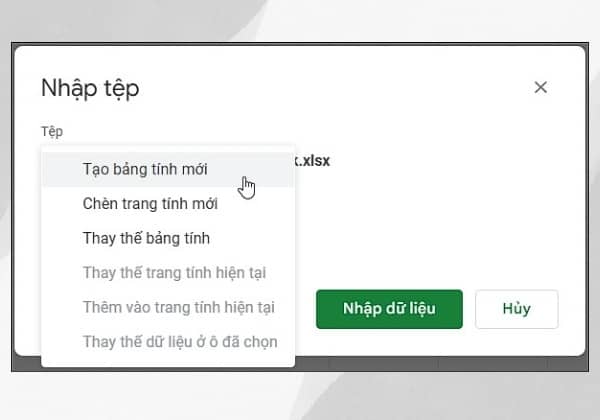 Nhập dữ liệu dễ dàng từ tệp trên máy vào Google Sheets 3 Nhập dữ liệu dễ dàng từ tệp trên máy vào Google Sheets 3