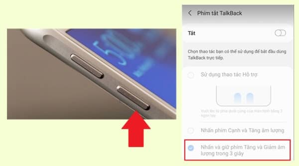 Tắt TalkBack trên Samsung bằng phím cứng Tắt TalkBack trên Samsung bằng phím cứng