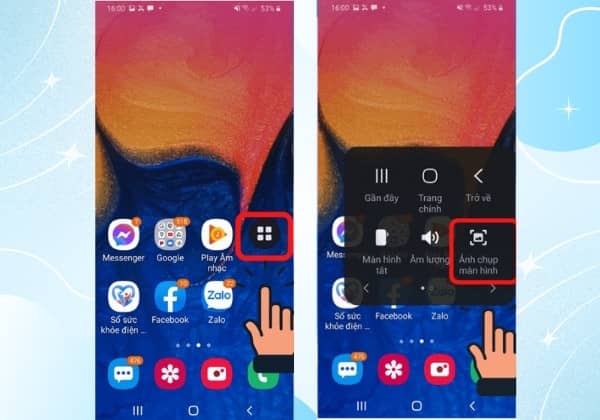 Sử dụng nút Home ảo để chụp màn hình trên Samsung 3 Sử dụng nút Home ảo để chụp màn hình trên Samsung 3