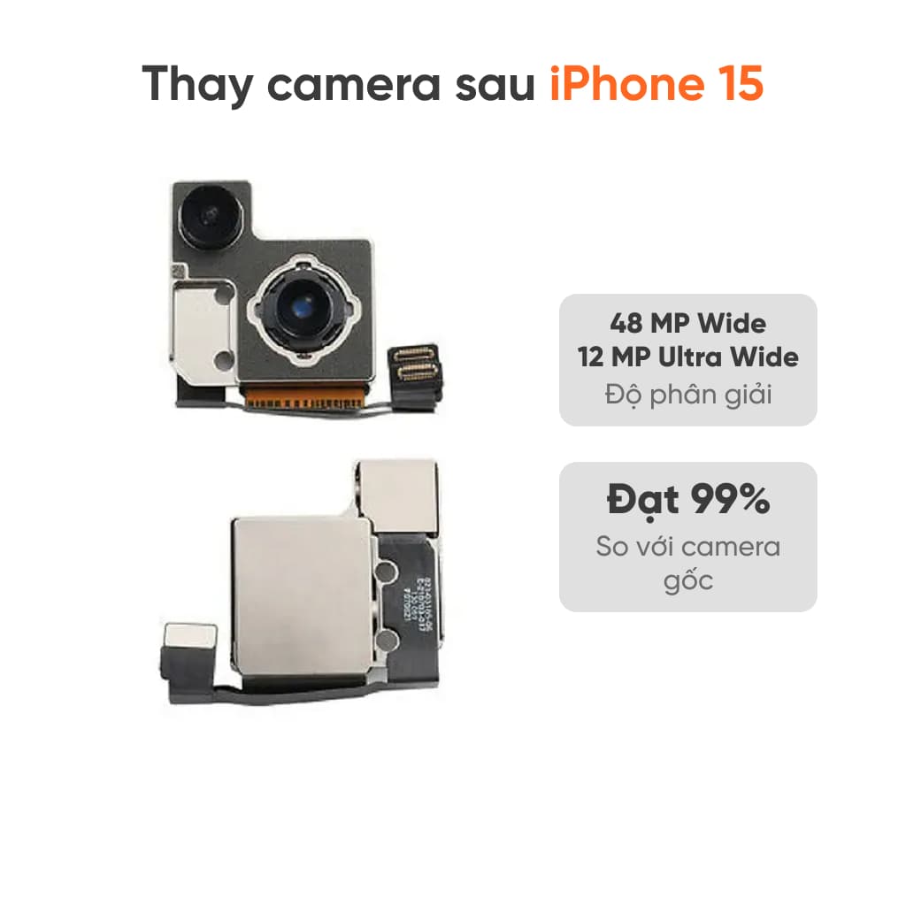 Thay camera sau iPhone 15