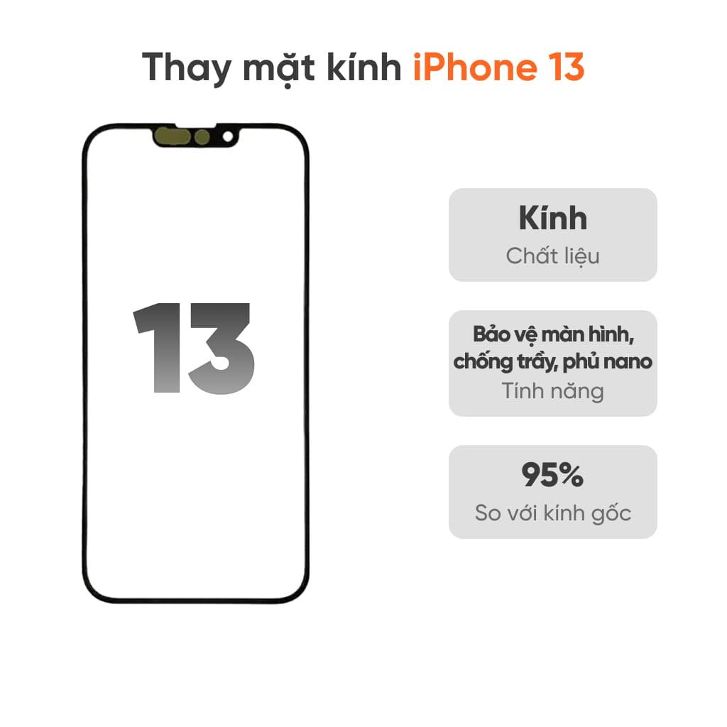 Thay mặt kính iPhone 13