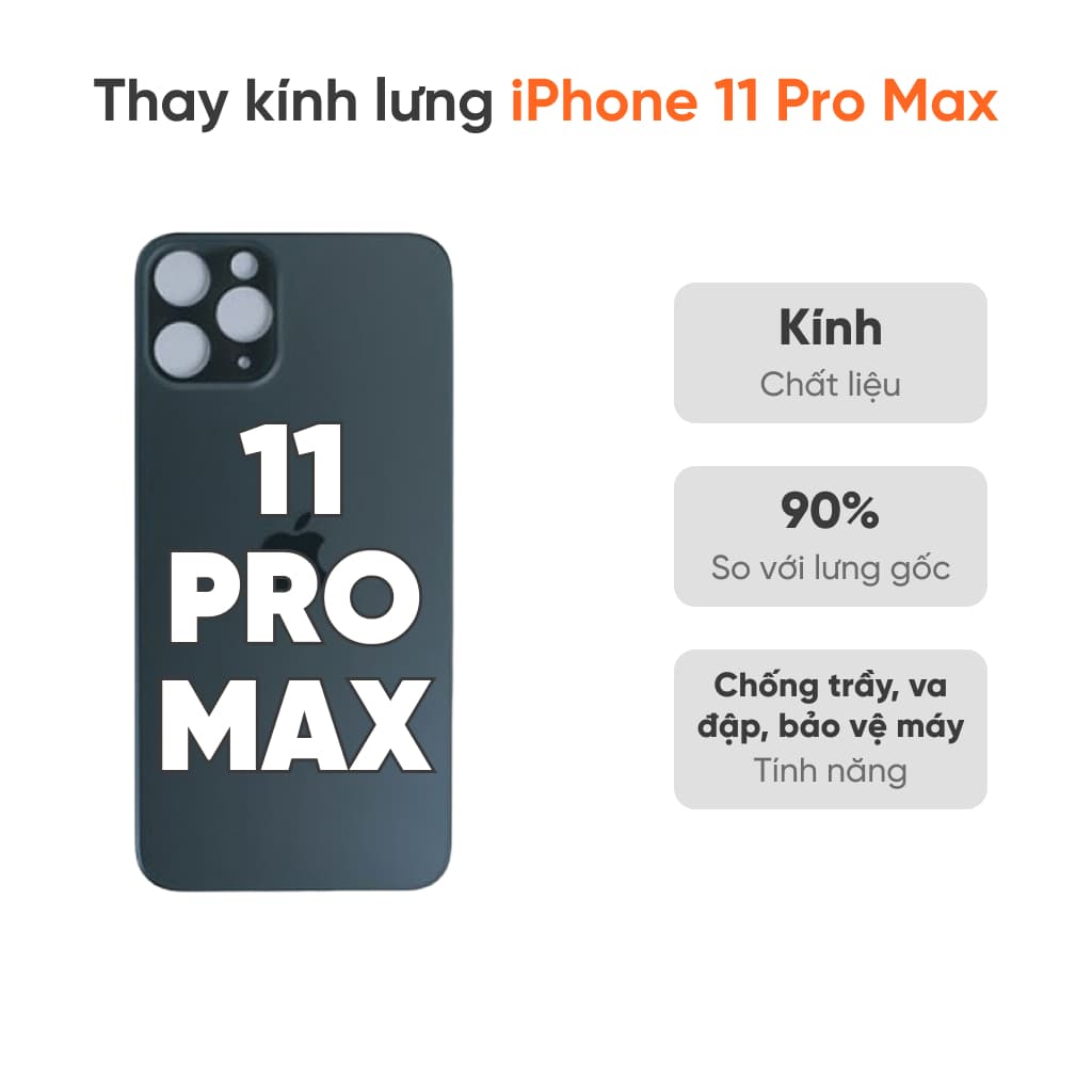 Thay kính lưng iPhone 11 Pro Max