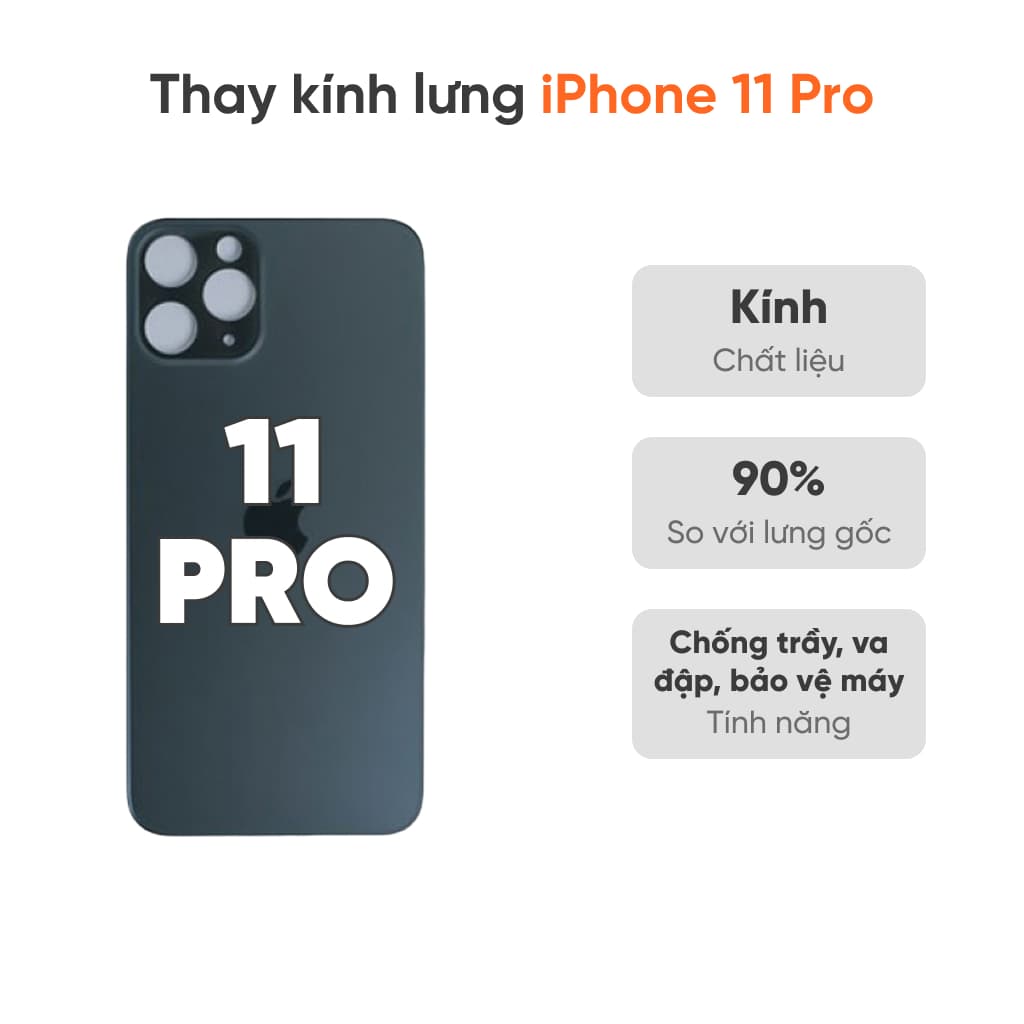 Thay kính lưng iPhone 11 Pro