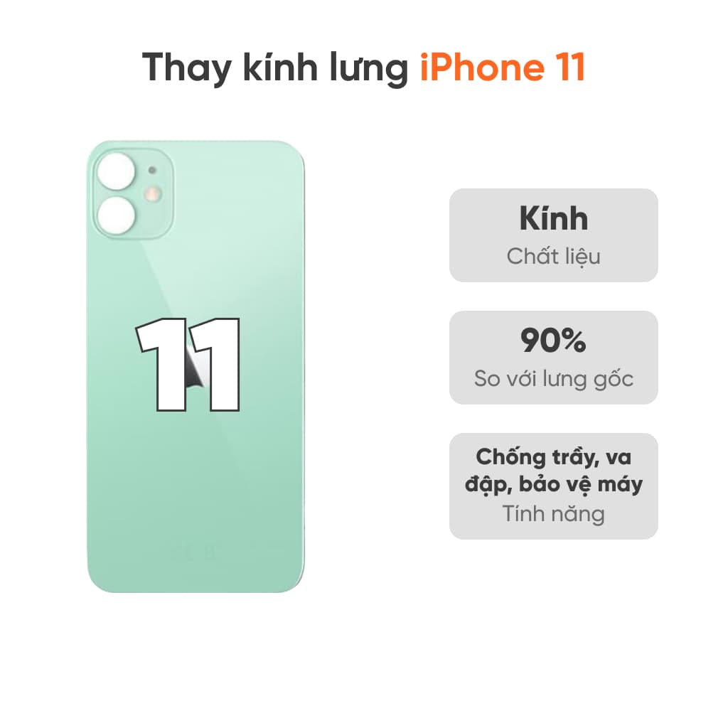 Thay kính lưng iPhone 11