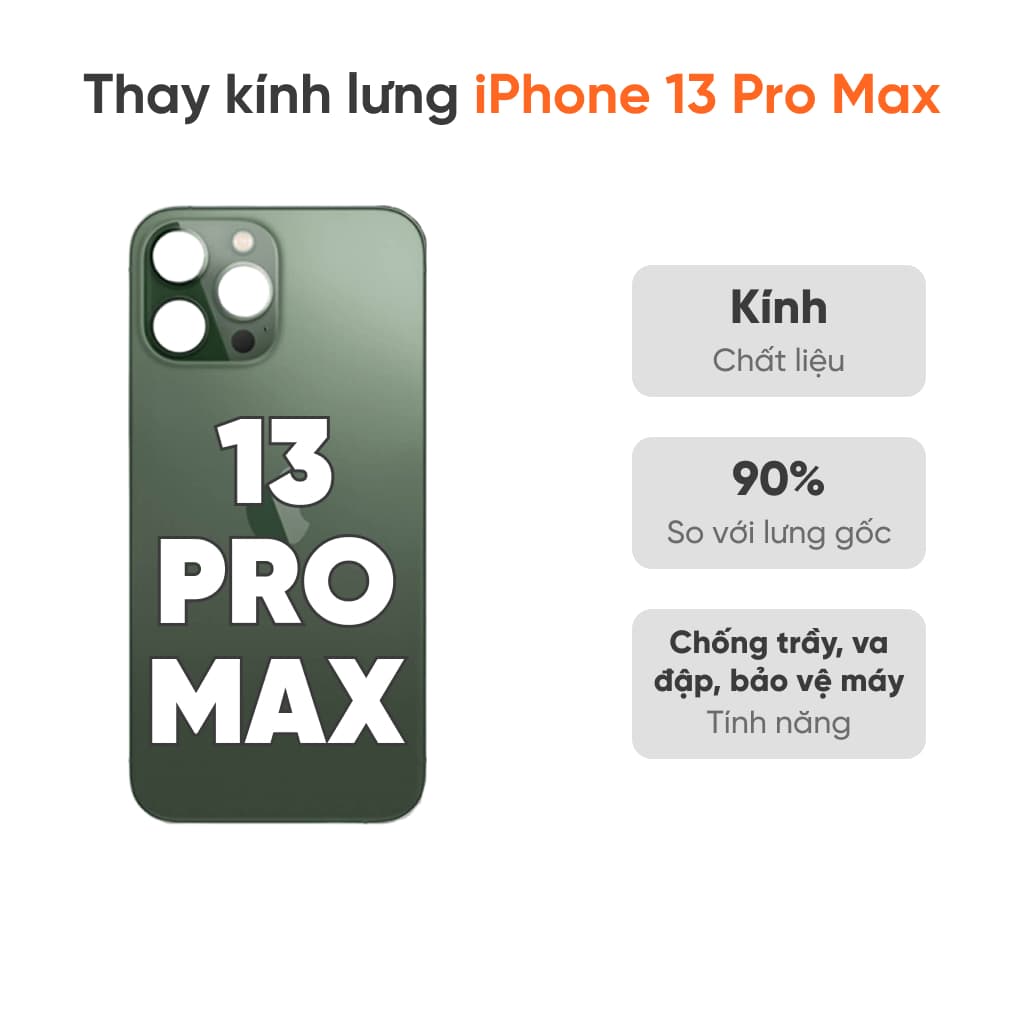 Thay kính lưng iPhone 13 Pro Max