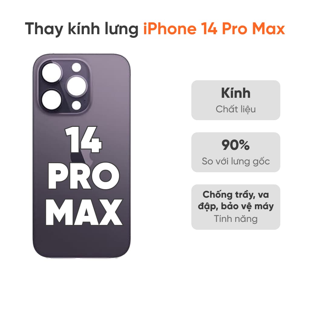 Thay kính lưng iPhone 14 Pro Max