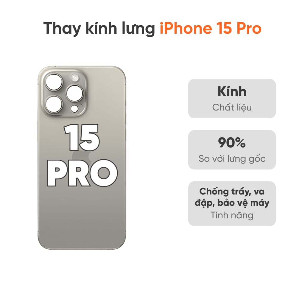 Thay kính lưng iPhone 15 Pro