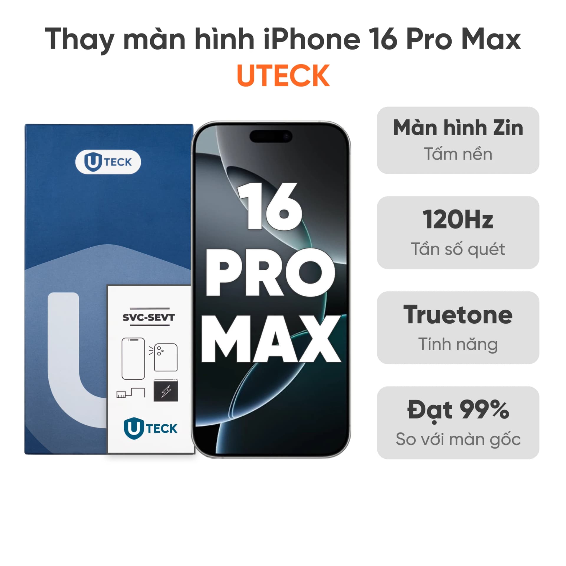 Thay màn hình iPhone 16 Pro Max loại UTECK