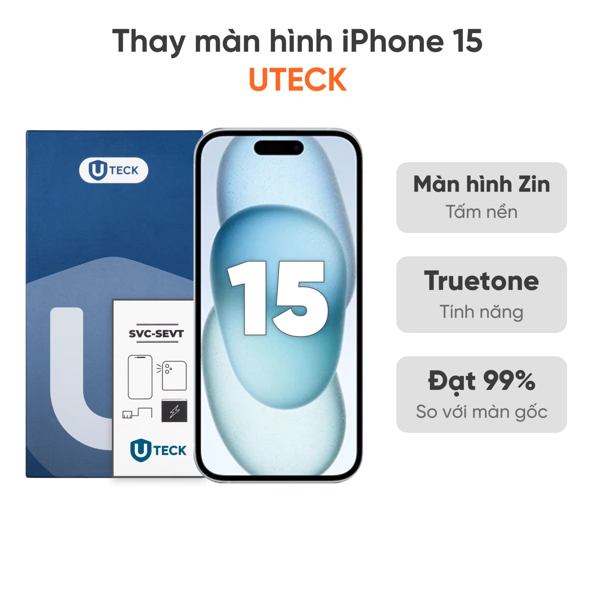 Thay màn hình iPhone 15 loại UTECK